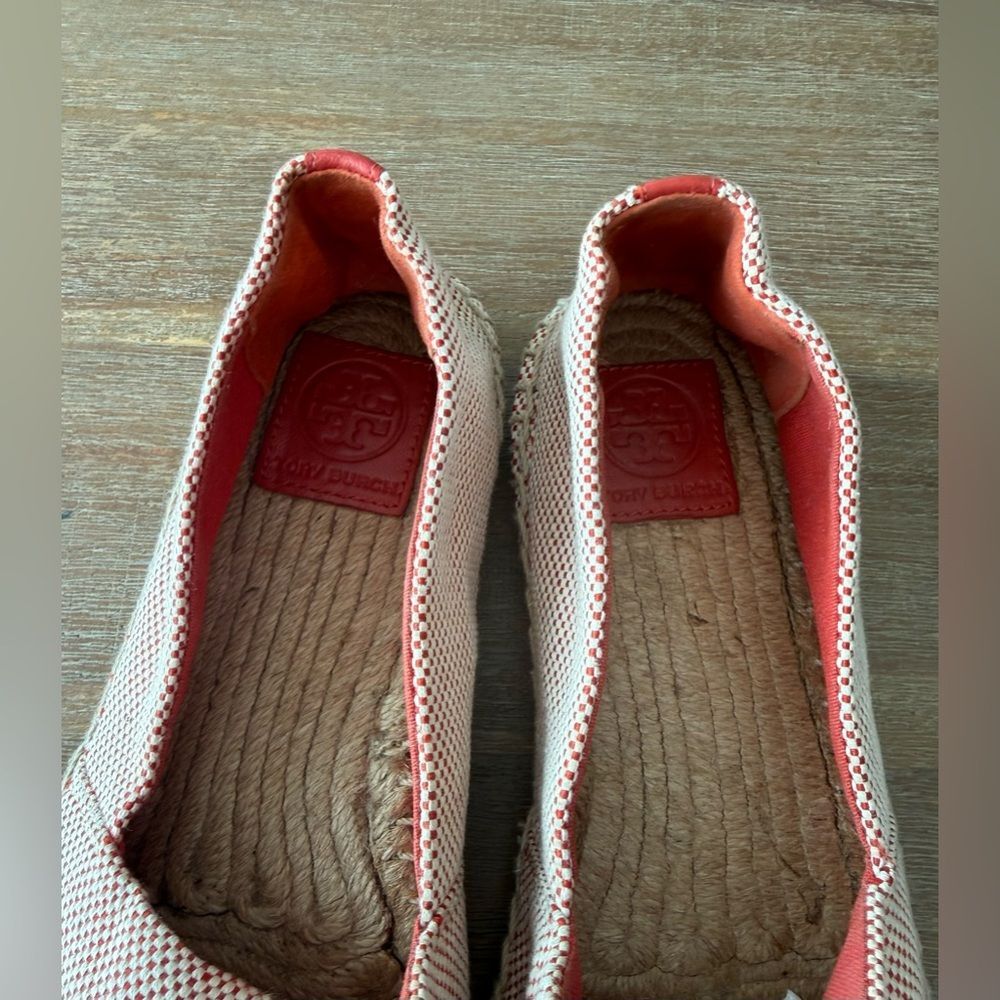 Tory Burch Pink and Coral Espadrille Flats - Picture 2 of 3